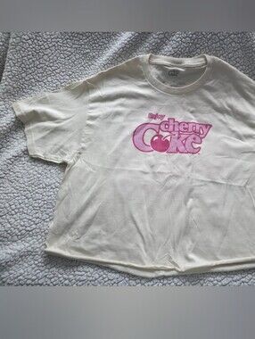 Graphic Tee - White with Pink Logo
